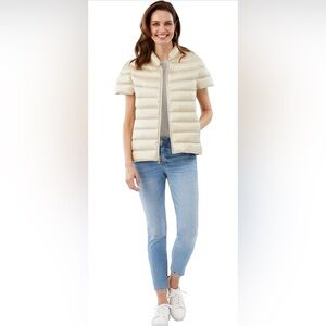 Martha Stewart Short-Sleeve Puffer Vest color Oat